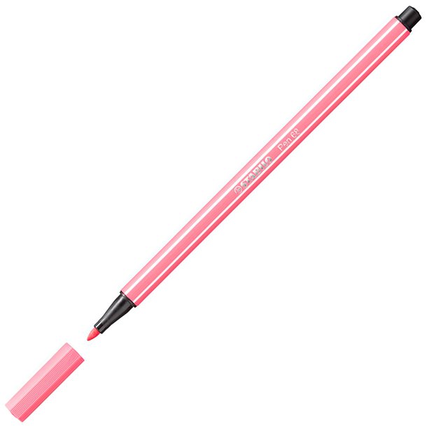 ROTULADOR STABILO PEN 68 PUNTA DE FIBRA ACUARELABLE COLOR ROSA CLARO 1 MM