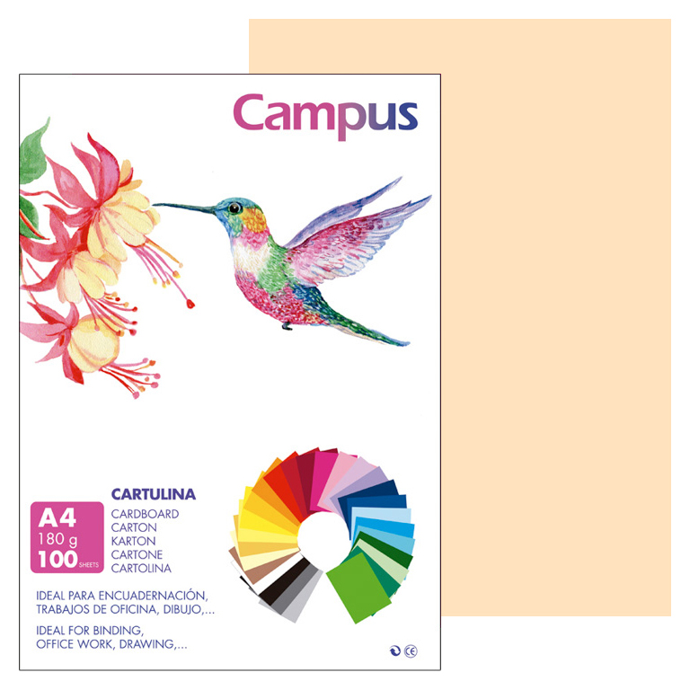 CARTULINA CAMPUS A4 210X297 MM 180 GRAMOS COLOR CREMA