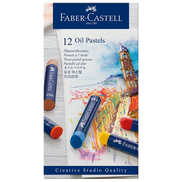 CERAS PASTELES BLANDOS FABER-CASTELL CREATIVE STUDIO 12 COLORES