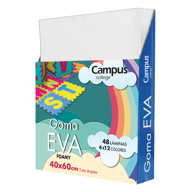 GOMA EVA CAMPUS COLLEGE 400X600 MM 2 MM COLOR BLANCO.