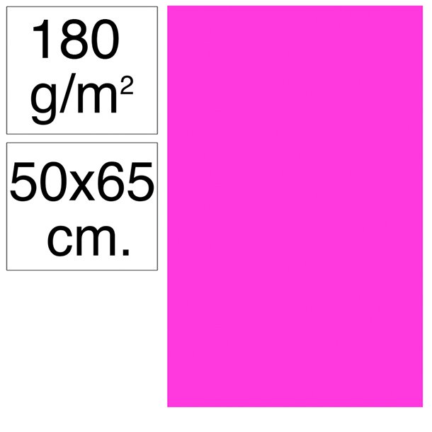 CARTULINA CAMPUS 500X650 MM 180 GRAMOS COLOR FUCSIA