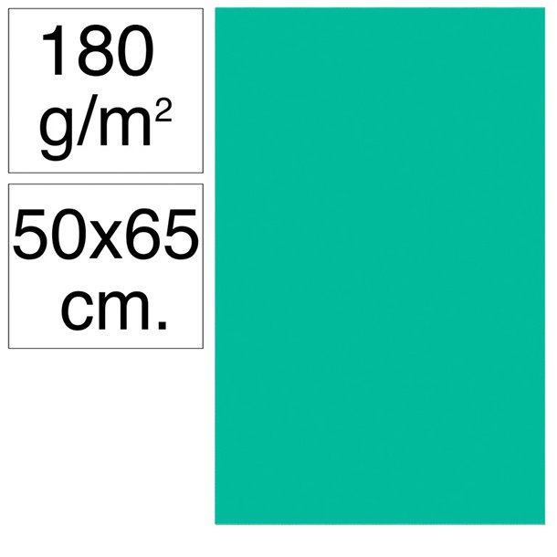 CARTULINA CAMPUS 500X650 MM 180 GRAMOS COLOR VERDE MENTA