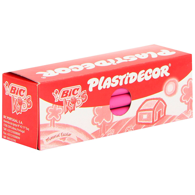 CERAS PLÁSTICAS BIC PLASTIDECOR KIDS ROSA 25 UNIDADES UNICOLOR