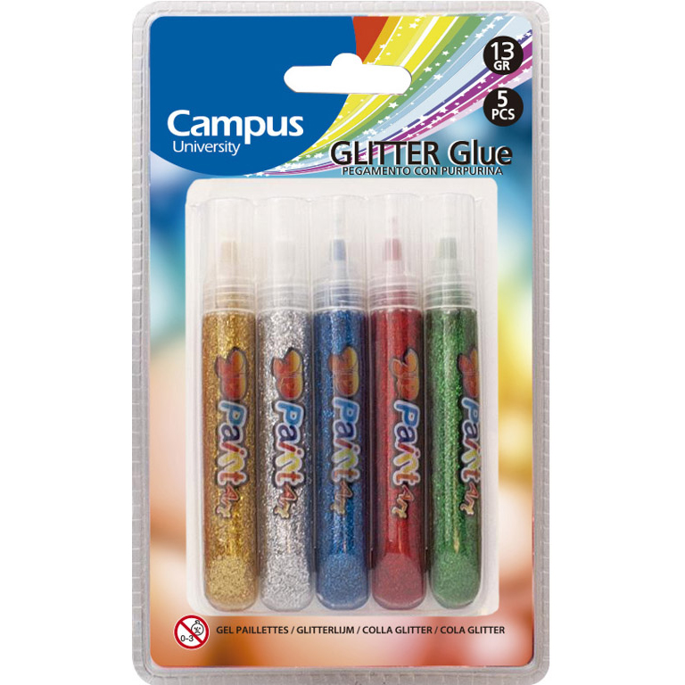 PEGAMENTO PURPURINA CAMPUS UNIVERSITY 13 GRAMOS 5 COLORES
